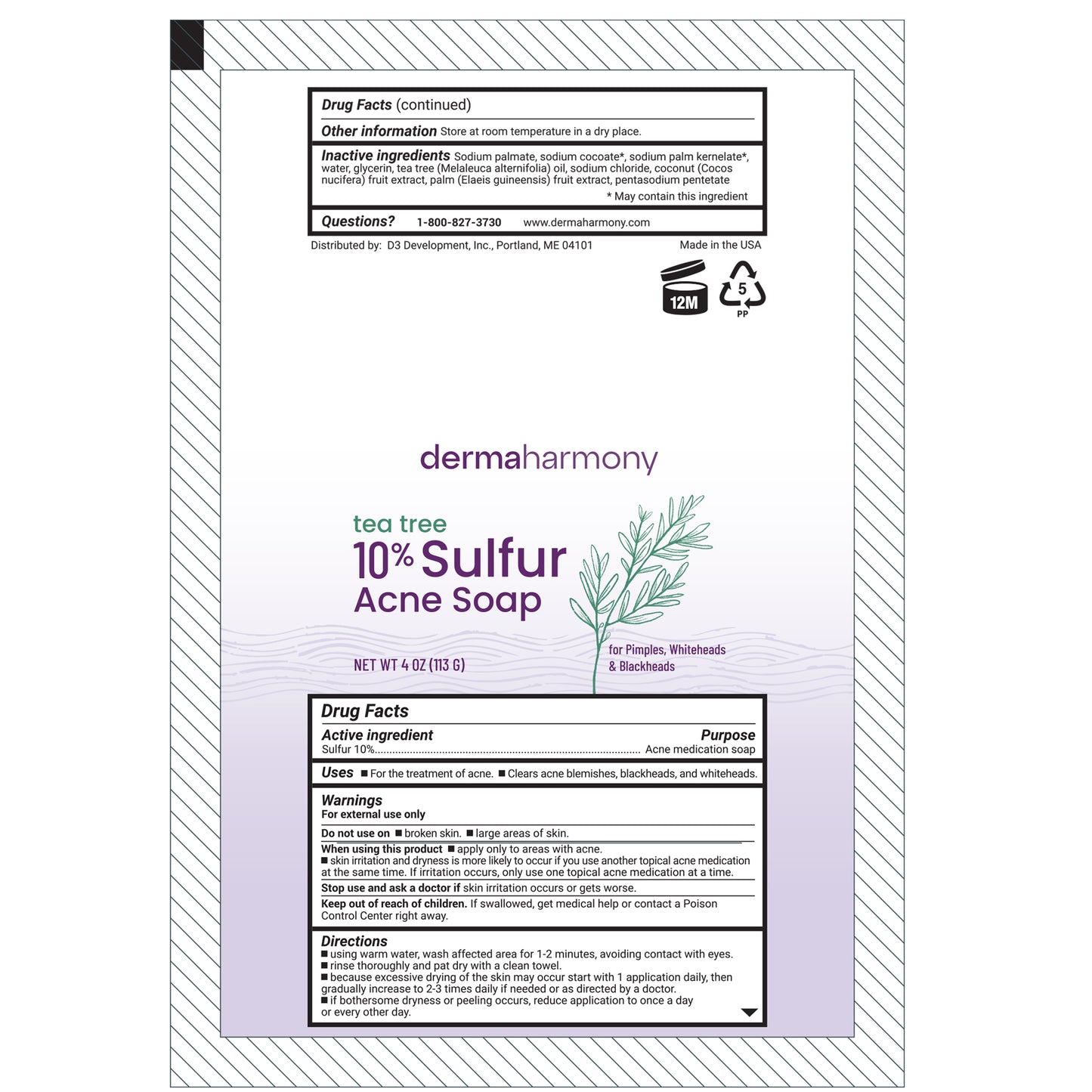 10% Sulfur Bar Soap - Tea Tree
